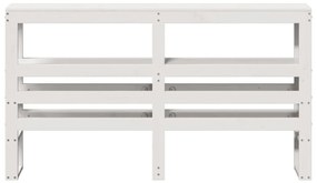 fehér tömör fenyőfa fejtámla polcokkal 120 cm