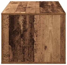 vidaXL Dohányzóasztal fiókkal Öreg fa 80 x 50 x 40 cm Faanyag