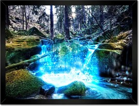 Poszterek keretben 40x30 Vízesés a folyón Hegyek Sziklák