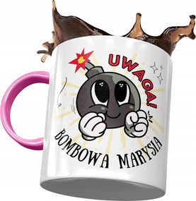 Rózsaszín Bögre Maji Mari Máriának Ajándék Nyomtatott Fotóval