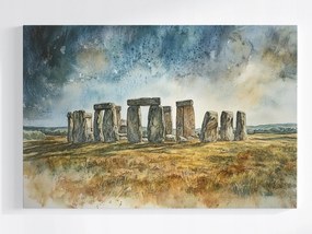 Vászonkép Canvas Stonehenge Kör Kövek Megalit Druida Kilátás 120x80
