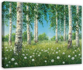 Vászonkép Nyírfa Erdő Természet Hálószoba Nappali Konyha 60x40