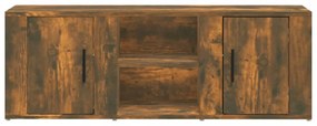 füstös tölgy színű szerelt fa TV-szekrény 100x31,5x35 cm