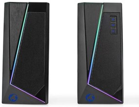 Nedis GSPR31020BK - KÉSZLET 2x LED RGB Gaming hangszóró 18W/5V