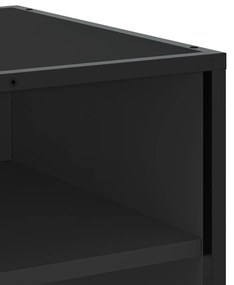 fekete szerelt fa és fém TV-szekrény 120,5x40x46 cm