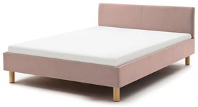 Rózsaszín kárpitozott egyszemélyes ágy 120x200 cm Lena – Meise Möbel
