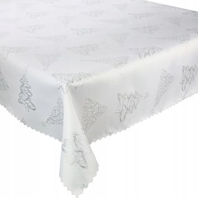 Abrosz Kétoldalas Foltálló Karácsonyfa Fehér Ezüst 100x100 cm