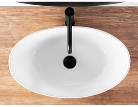 REA-U6802 - Pult tetejére szerelhető KATE mosdó 27x45 cm kerámia/fényes fehér