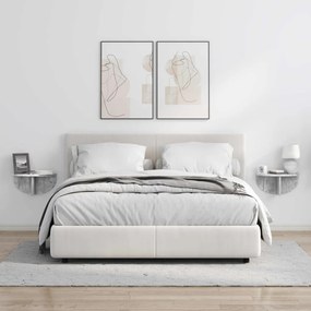 vidaXL Falpolc 2 pcs Beton Szürke 38 x 19 x 19 cm Faanyag