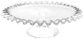 Vivienne talpas tortatál / süteményes tál - 25x7,5 cm - üveg hullámos