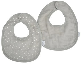 Szürke muszlin előke szett 2 db-os – Bébé Douceur