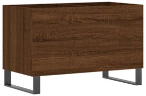 barna tölgyszínű szerelt fa hanglemezszekrény 74,5x38x48 cm