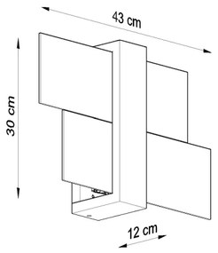 Brilagi -  LED Fali lámpa HERA 1xE27/7,5W/230V wenge