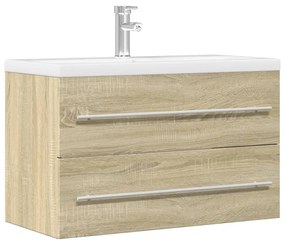 Antik fa színű szerelt fa mosdószekrény 80 x 38,5 x 48 cm