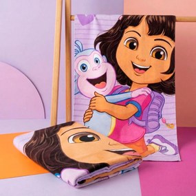 Dóra, a felfedező Happy fürdőlepedő, strand törölköző 70x140cm (Fast Dry)