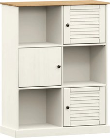 vidaXL VIGO fehér tömör fenyőfa könyvespolc 90x35x114,5 cm