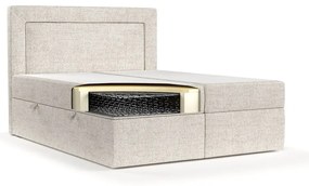 Krémszínű ágyneműtartós boxspring ágy 140x200 cm Imagine – Maison de Rêve