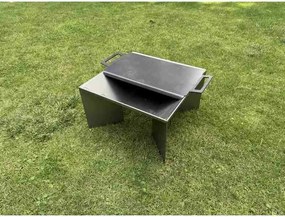 Grilllap kerti tűzrakóhelyhez 62 x 30 x 3 cm, acél CORGARDEN 1073