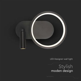 LED Fali lámpa LED/14W/230V 3000K fekete