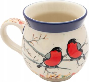 Cseh bögre 330 ml Művészi kerámia Bolesławiec egyedi U4908 Gile