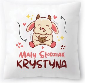 Párna Fehér 40x40 cm Krisztina Lánya Gyerek Nyomtatott Fotóval