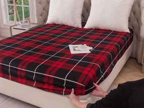 Mikroszálas lepedő ALBURY piros 90x200 cm