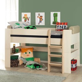 Bézs galéria gyerekágy ágyrács nélkül 90x200 cm Loft – Roba