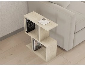 CROS oldalsó asztal, márvány dekor, bézs