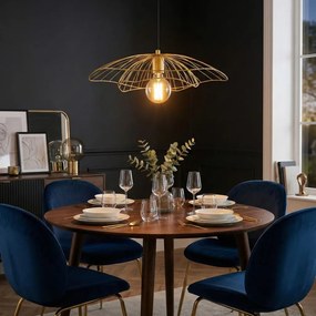 Tel 6502 arany fém függőlámpa, Ø50 cm