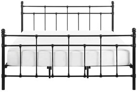 Franciaágy 180 cm LUXO (ágyráccsal) (fekete). 1007327