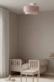 Brilagi - LED felületre szerelhető mennyezeti csillár BOHO BOBO 1xE27/60W/230V átm. 40 cm rózsaszín/krémszínű