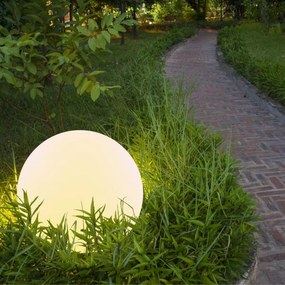 LED RGBW napelemes lámpa BALL LED/3,2V 500 mAh Ø30 cm IP65 + távirányító