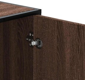 cipőpad barna tölgy 100x40x53,5 cm Gépi fa és fém