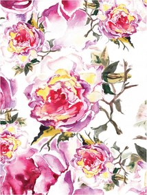 Fotótapéta Rózsaszín bazsarózsa vinil akvarell 184x254 +ragasztó