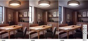 BRILAGI - VELVET SM. VARI dimmelhető LED lámpa 24W/230V 3000-6500K átm. 45 cm barna + távirányító