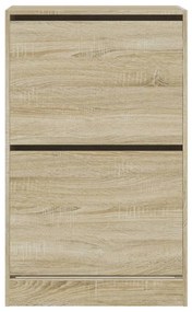sonoma tölgy színű szerelt fa cipőszekrény 60 x 34 x 96,5 cm