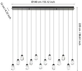Eglo 390414 - LED Dimmelhető csillár zsinóron SINDICAT 14xLED/3W/230V 3000K