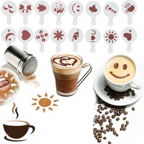 Sablonok Dekorációs Forma Kávé Díszek Italok Sütemények Desszertek 16 db #62