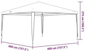zöld rendezvénysátor 4 x 4 m 90 g/m²