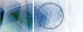 Kép - Geometriai formák (órával) (90x30 cm)