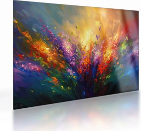 Üveg kép - A virágok absztrakciója (70x50 cm)