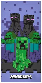 Minecraft Purple fürdőlepedő, strand törölköző 70x140cm