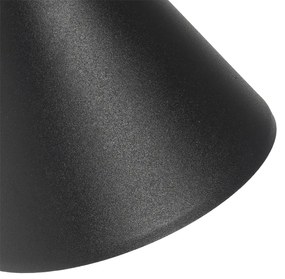 Modern kültéri fali lámpa fekete IP44 állítható - Ciara