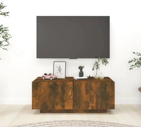 füstös tölgy színű szerelt fa TV-szekrény 100 x 35 x 40 cm