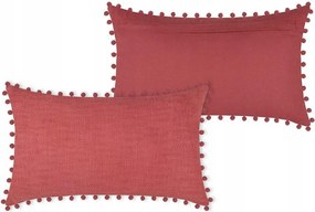 Sanchez díszpárna 30x50 tégla pomponok Jancsi Glamour betéttel