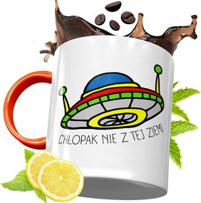 Narancssárga Bögre Fiúnak Tökéletes Ajándék fényképes nyomattal