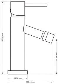 Mexen Rumba bidé csaptelep, króm, 73520-00