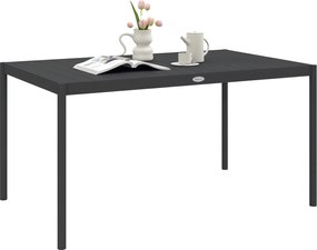 Outsunny Kerti Asztal, Étkezőasztal 6 Fő Részére, Teraszasztal, Erkélyasztal Alumíniumból, Sötétszürke, 145 x 90 x 74 cm | Aosom