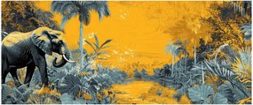 Kép - Elefánt a természetben (120x50 cm)