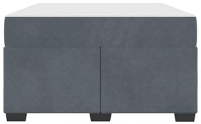 Ágykeret matraccal matracmal Sötétszürke 120 x 200 cm Bársony